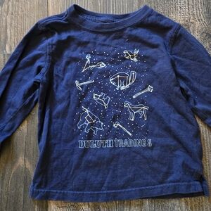 Duluth Trading Co Navy Long-Sleeve Constellation Animal Tee